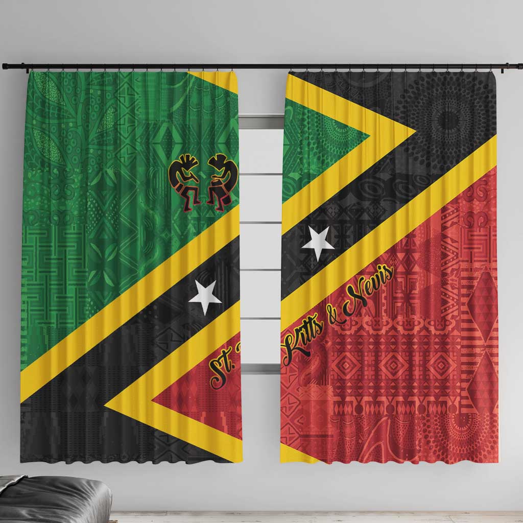 Saint Kitts and Nevis Culturama Window Curtain African Pattern - Wonder Print Shop