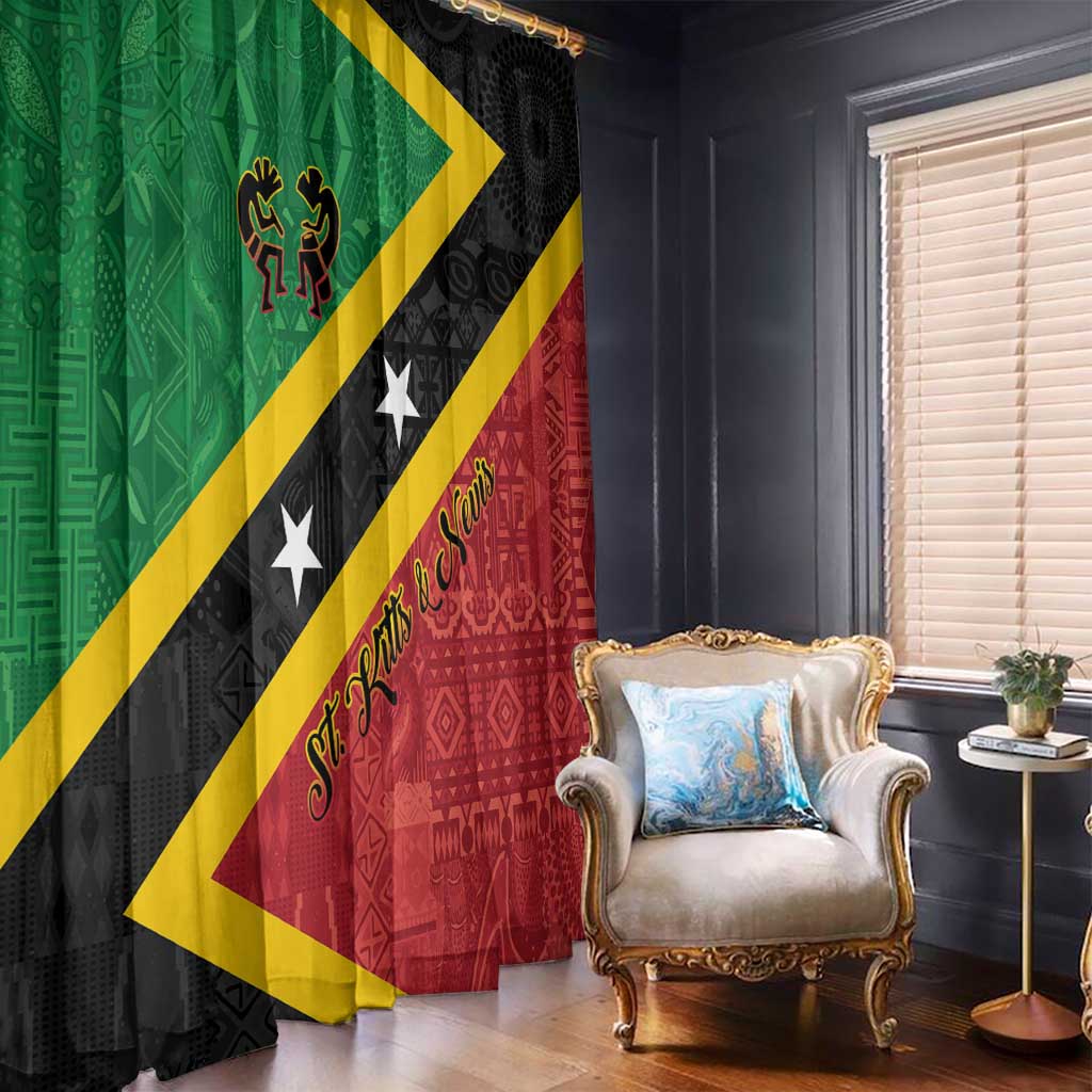 Saint Kitts and Nevis Culturama Window Curtain African Pattern - Wonder Print Shop