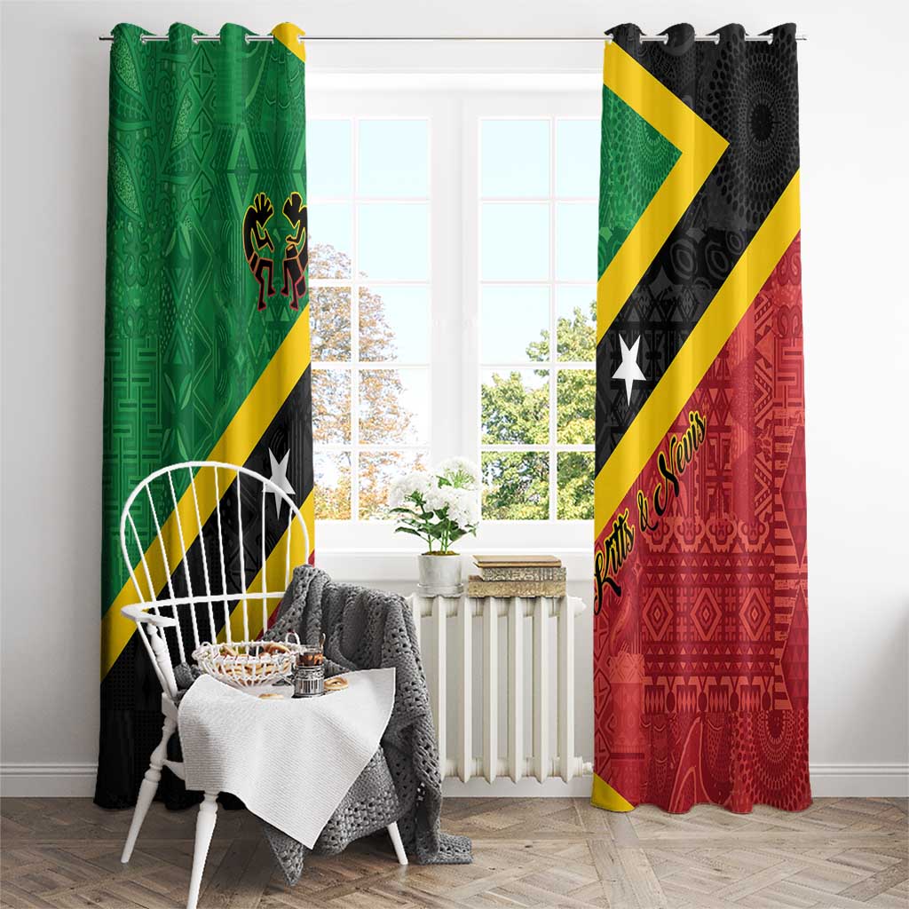 Saint Kitts and Nevis Culturama Window Curtain African Pattern - Wonder Print Shop