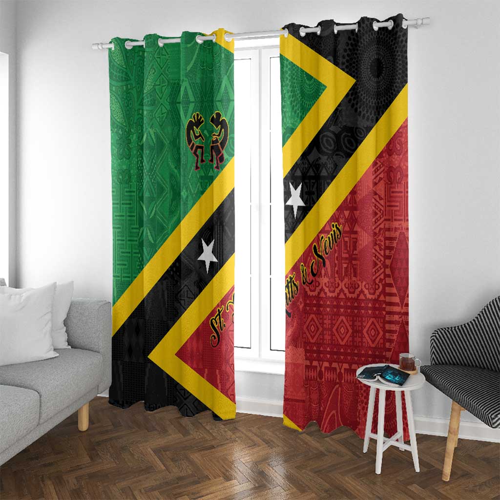 Saint Kitts and Nevis Culturama Window Curtain African Pattern - Wonder Print Shop