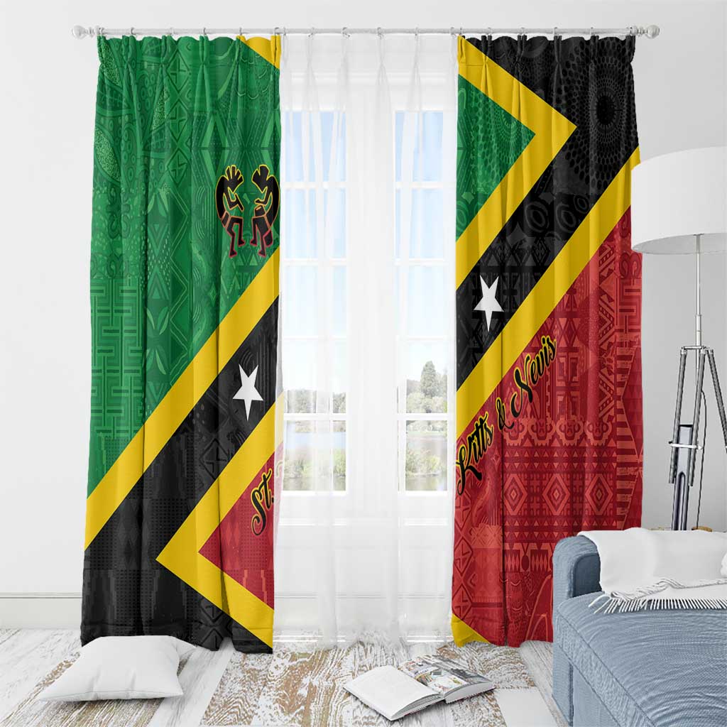 Saint Kitts and Nevis Culturama Window Curtain African Pattern - Wonder Print Shop