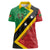Personalized Saint Kitts and Nevis Culturama Women Polo Shirt African Pattern - Wonder Print Shop