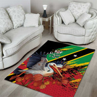 Saint Kitts and Nevis Pelican Area Rug Royal Poinciana Flowers - Wonder Print Shop