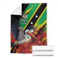 Saint Kitts and Nevis Pelican Blanket Royal Poinciana Flowers - Wonder Print Shop