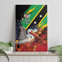 Saint Kitts and Nevis Pelican Canvas Wall Art Royal Poinciana Flowers - Wonder Print Shop