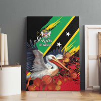 Saint Kitts and Nevis Pelican Canvas Wall Art Royal Poinciana Flowers - Wonder Print Shop