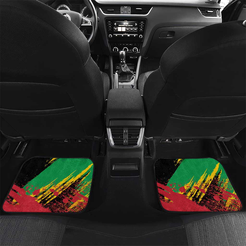 Saint Kitts and Nevis Pelican Car Mats Royal Poinciana Flowers - Wonder Print Shop