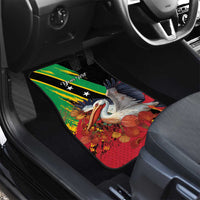 Saint Kitts and Nevis Pelican Car Mats Royal Poinciana Flowers - Wonder Print Shop