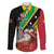 Personalized Saint Kitts and Nevis Pelican Family Matching Long Sleeve Bodycon Dress and Hawaiian Shirt Royal Poinciana Flowers - Wonder Print Shop