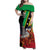 Personalized Saint Kitts and Nevis Pelican Family Matching Off Shoulder Maxi Dress and Hawaiian Shirt Royal Poinciana Flowers - Wonder Print Shop