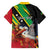 Personalized Saint Kitts and Nevis Pelican Family Matching Summer Maxi Dress and Hawaiian Shirt Royal Poinciana Flowers - Wonder Print Shop