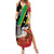 Personalized Saint Kitts and Nevis Pelican Family Matching Summer Maxi Dress and Hawaiian Shirt Royal Poinciana Flowers - Wonder Print Shop