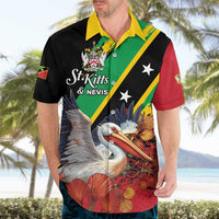 Personalized Saint Kitts and Nevis Pelican Hawaiian Shirt Royal Poinciana Flowers - Wonder Print Shop