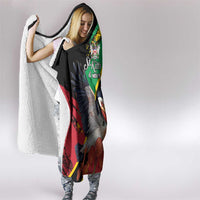 Saint Kitts and Nevis Pelican Hooded Blanket Royal Poinciana Flowers - Wonder Print Shop