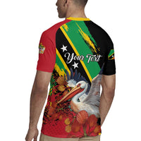 Personalized Saint Kitts and Nevis Pelican Rugby Jersey Royal Poinciana Flowers - Wonder Print Shop