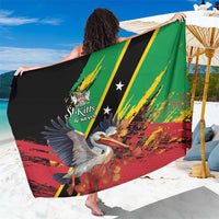 Saint Kitts and Nevis Pelican Sarong Royal Poinciana Flowers - Wonder Print Shop