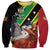 Personalized Saint Kitts and Nevis Pelican Sweatshirt Royal Poinciana Flowers - Wonder Print Shop