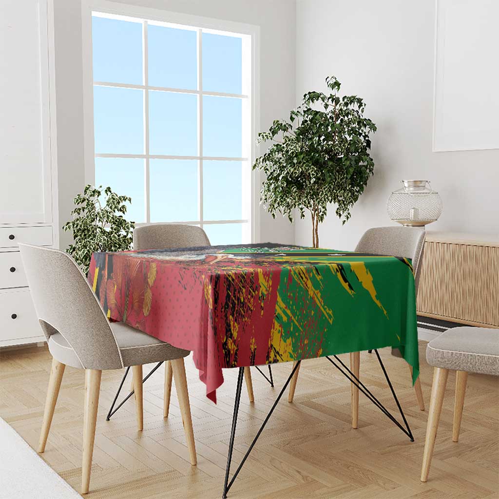 Saint Kitts and Nevis Pelican Tablecloth Royal Poinciana Flowers - Wonder Print Shop