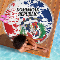 Dominican Republic Restoration Day Beach Blanket Coat Of Arms Flag Colors - Wonder Print Shop