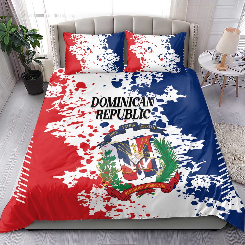 Dominican Republic Restoration Day Bedding Set Coat Of Arms Flag Colors - Wonder Print Shop