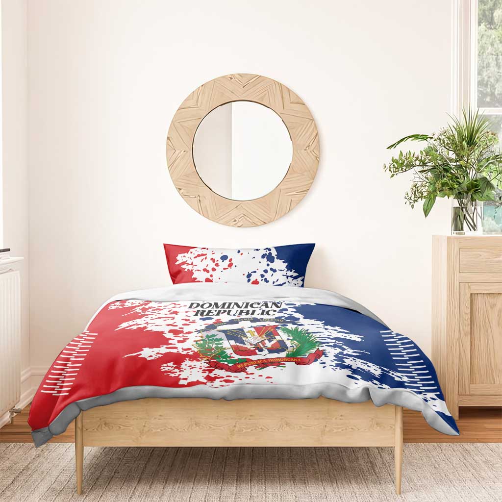 Dominican Republic Restoration Day Bedding Set Coat Of Arms Flag Colors - Wonder Print Shop