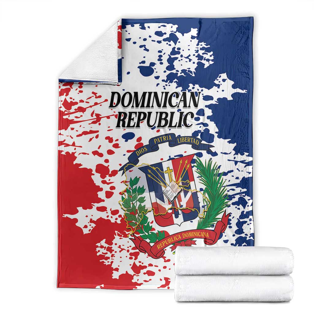 Dominican Republic Restoration Day Blanket Coat Of Arms Flag Colors - Wonder Print Shop