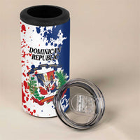 Personalized Dominican Republic Restoration Day 4 in 1 Can Cooler Tumbler Coat Of Arms Flag Colors - Wonder Print Shop