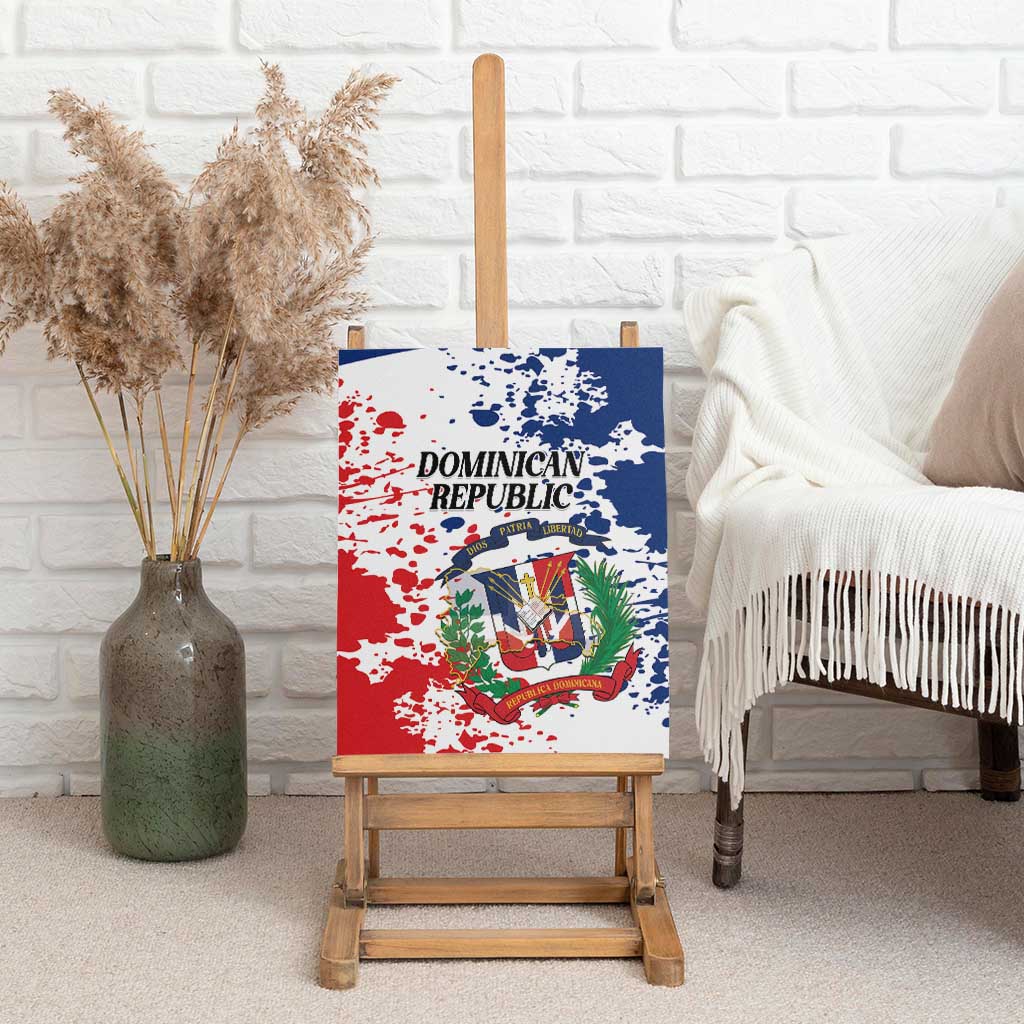 Dominican Republic Restoration Day Canvas Wall Art Coat Of Arms Flag Colors - Wonder Print Shop