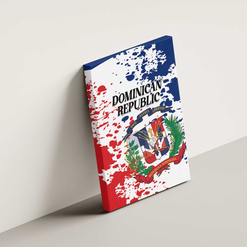 Dominican Republic Restoration Day Canvas Wall Art Coat Of Arms Flag Colors - Wonder Print Shop