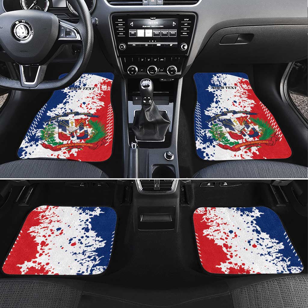 Dominican Republic Restoration Day Car Mats Coat Of Arms Flag Colors - Wonder Print Shop