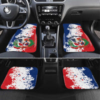 Dominican Republic Restoration Day Car Mats Coat Of Arms Flag Colors - Wonder Print Shop