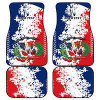 Dominican Republic Restoration Day Car Mats Coat Of Arms Flag Colors - Wonder Print Shop