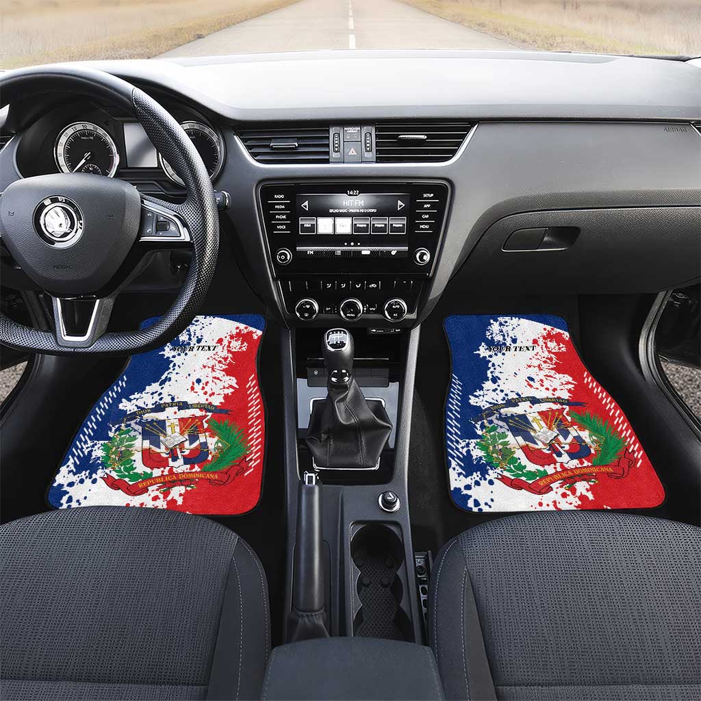 Dominican Republic Restoration Day Car Mats Coat Of Arms Flag Colors - Wonder Print Shop