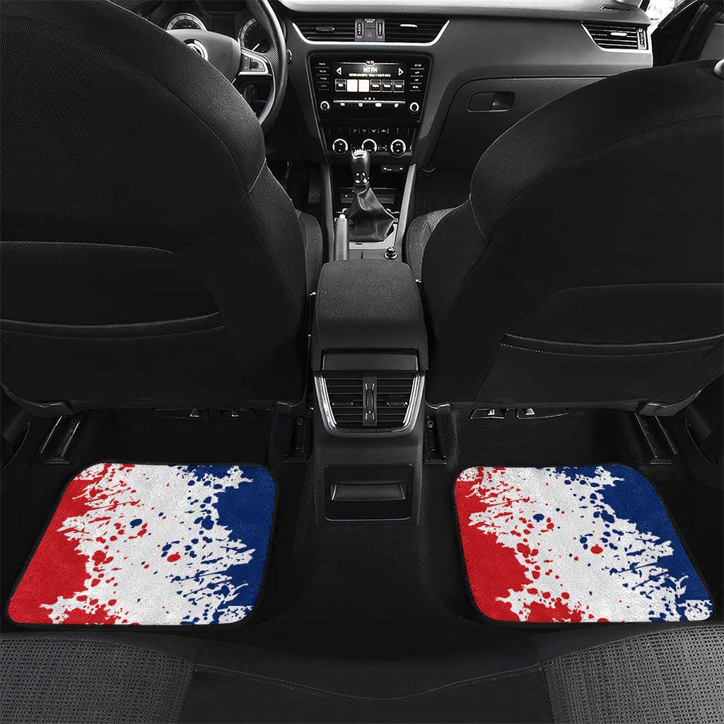 Dominican Republic Restoration Day Car Mats Coat Of Arms Flag Colors - Wonder Print Shop