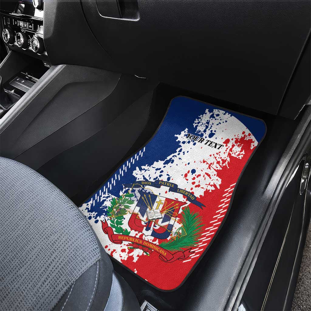 Dominican Republic Restoration Day Car Mats Coat Of Arms Flag Colors - Wonder Print Shop