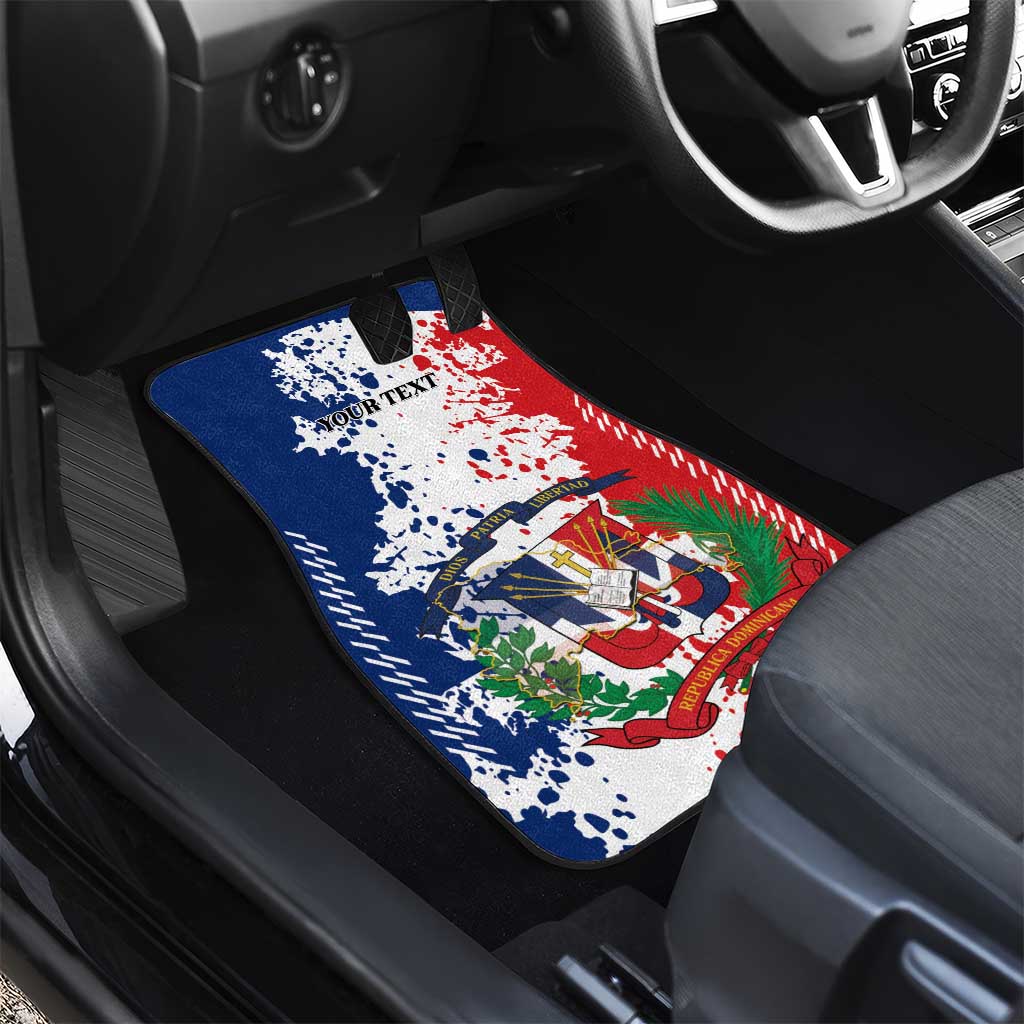 Dominican Republic Restoration Day Car Mats Coat Of Arms Flag Colors - Wonder Print Shop