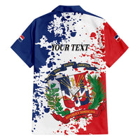 Personalized Dominican Republic Restoration Day Family Matching Long Sleeve Bodycon Dress and Hawaiian Shirt Coat Of Arms Flag Colors - Wonder Print Shop
