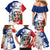 Personalized Dominican Republic Restoration Day Family Matching Mermaid Dress and Hawaiian Shirt Coat Of Arms Flag Colors - Wonder Print Shop