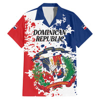 Personalized Dominican Republic Restoration Day Family Matching Mermaid Dress and Hawaiian Shirt Coat Of Arms Flag Colors - Wonder Print Shop