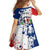 Personalized Dominican Republic Restoration Day Family Matching Off Shoulder Short Dress and Hawaiian Shirt Coat Of Arms Flag Colors - Wonder Print Shop