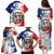 Personalized Dominican Republic Restoration Day Family Matching Puletasi and Hawaiian Shirt Coat Of Arms Flag Colors - Wonder Print Shop