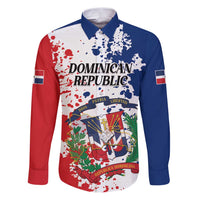 Personalized Dominican Republic Restoration Day Family Matching Puletasi and Hawaiian Shirt Coat Of Arms Flag Colors - Wonder Print Shop