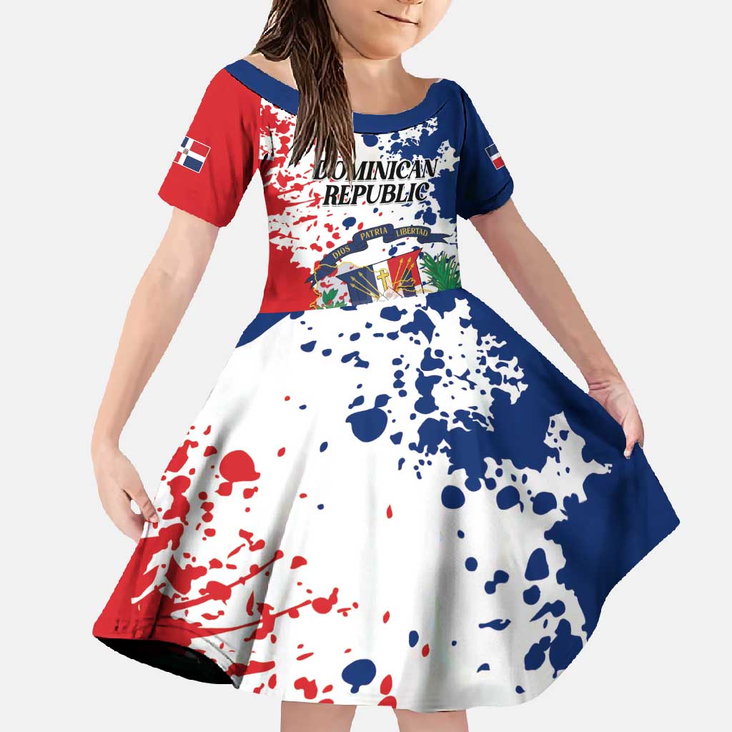 Personalized Dominican Republic Restoration Day Family Matching Tank Maxi Dress and Hawaiian Shirt Coat Of Arms Flag Colors - Wonder Print Shop