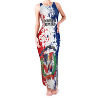 Personalized Dominican Republic Restoration Day Family Matching Tank Maxi Dress and Hawaiian Shirt Coat Of Arms Flag Colors - Wonder Print Shop