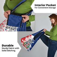 Dominican Republic Restoration Day Grocery Bag Coat Of Arms Flag Colors - Wonder Print Shop