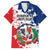 Personalized Dominican Republic Restoration Day Hawaiian Shirt Coat Of Arms Flag Colors - Wonder Print Shop