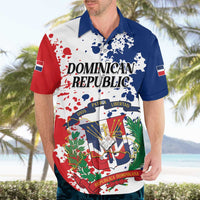 Personalized Dominican Republic Restoration Day Hawaiian Shirt Coat Of Arms Flag Colors - Wonder Print Shop