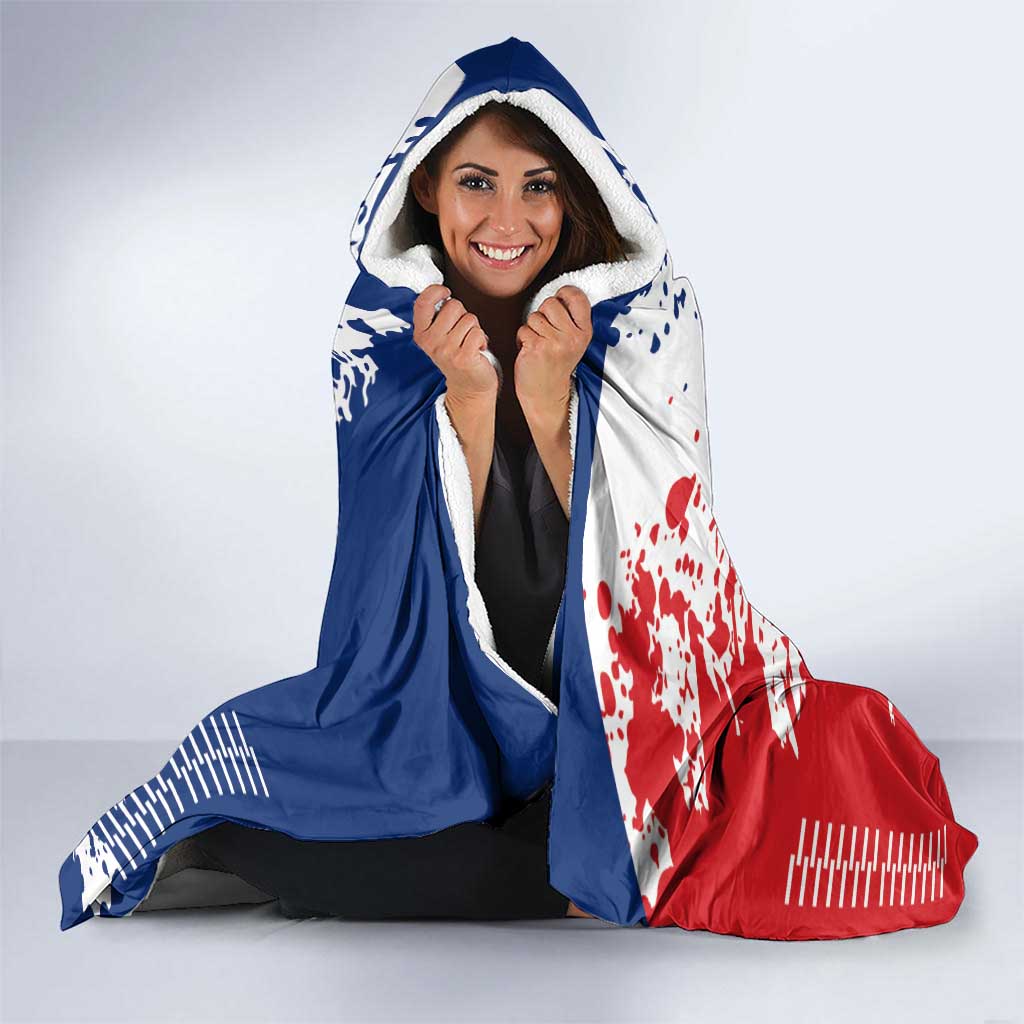 Dominican Republic Restoration Day Hooded Blanket Coat Of Arms Flag Colors - Wonder Print Shop