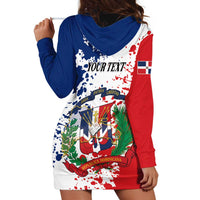 Personalized Dominican Republic Restoration Day Hoodie Dress Coat Of Arms Flag Colors - Wonder Print Shop