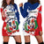 Personalized Dominican Republic Restoration Day Hoodie Dress Coat Of Arms Flag Colors - Wonder Print Shop